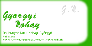 gyorgyi mohay business card