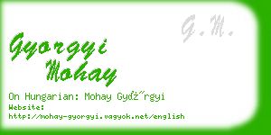 gyorgyi mohay business card